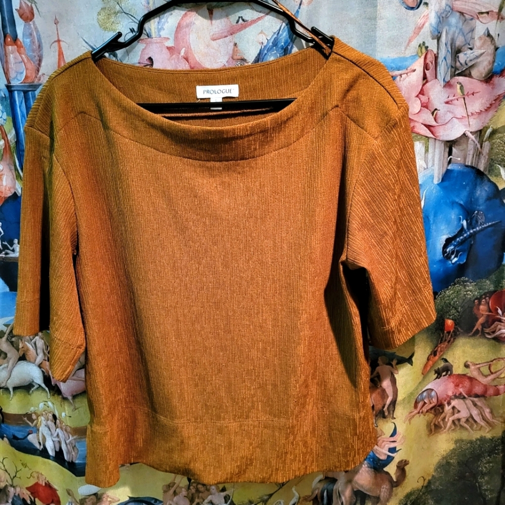 PROLOGUE | Bronze Half Sleeve Blouse